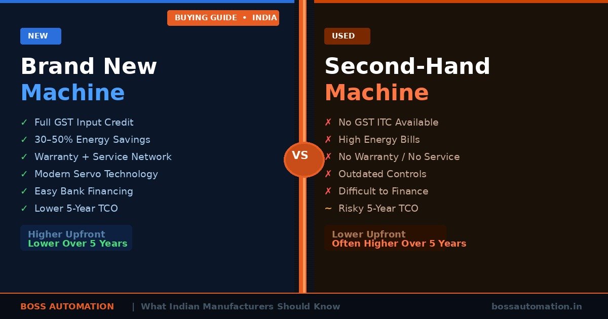 New vs. Used Injection Molding Machine: What Indian Manufacturers Should Know